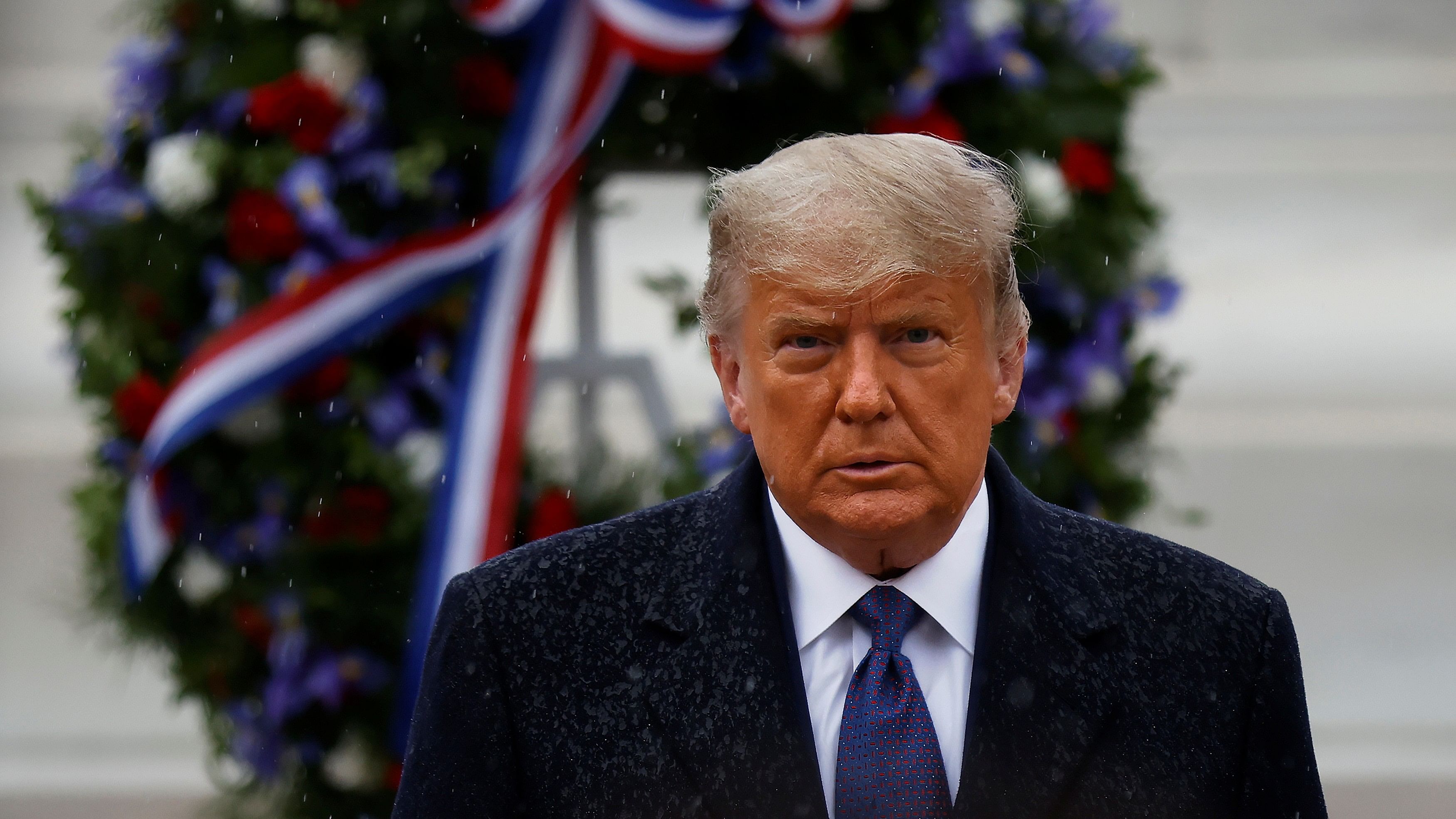 <div class="paragraphs"><p>Donald Trump at Arlington National Cemetery in Arlington, Virginia</p></div>